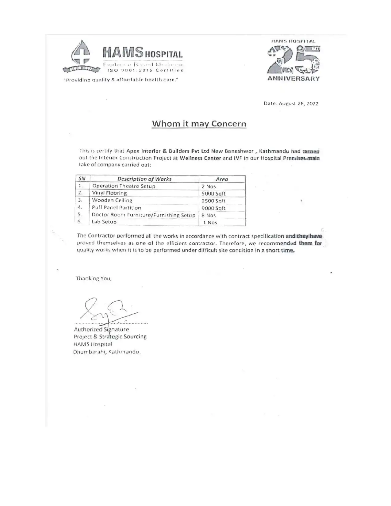 certificate